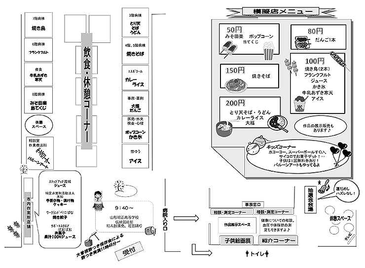 ふれあい祭り会場図